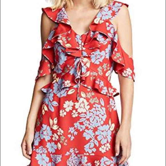 C/Mel Collective - Red Floral Mini Dress - Picture 5 of 8